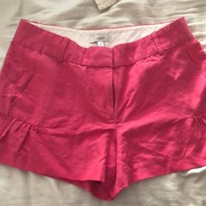 Pink ruffled edge shorts